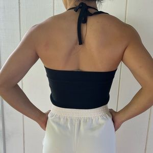 Brandy Melville Plain Black Halter Top